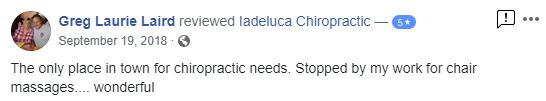 Iadeluca Chiropractic Patient Testimonial