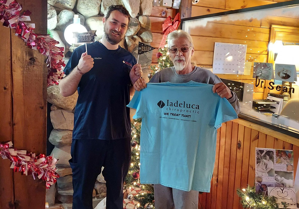 Chiropractor Meadville PA Dr. Ryan Pfeifer and Patient Chiropractor Meadville PA Dr. Ryan Pfeifer and Patient